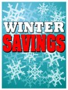 Window Poster 25in x 33in Winter Savings