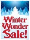 Sign Poster 38in x 50in Winter Wonder Sale