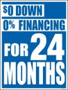 Sale Signs Posters 22 x 28 0% Down 0% Financing for 24 months