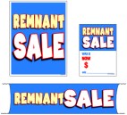 Retail Promotional Sign Mini Small and Large Kits 4 piece Remnant Sale