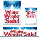 Promotional Small Sign Kit 4 Piece Winter Wonder Sale