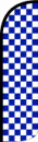 Swooper Feather Flag Only 11.5' Checker Blue White Windless