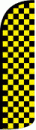 Swooper Banner Flag 16' Kit Checker Yellow Black Windless