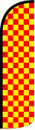 Swooper Banner Flag 16' Kit Checker Red Yellow Windless