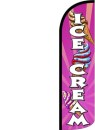 Swooper Feather Banner Flag 16' Kit Ice Cream 3 cones Windless
