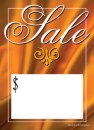 Slotted Sale Tags 5in x 7in Sale gold satin