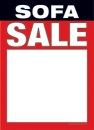 Slotted Sale Tags 5in x 7in Sofa Sale (black/red)