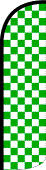 Swooper Feather Flag Only 11.5' Checker Green White Windless