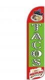 Swooper Feather Flag Only 11.5' Tacos hot Mexican food Windless