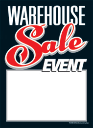 Slotted Sale Tags 5in x 7in Warehouse Sale Event