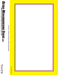 Retail PC Printable Laser Price Tags 7in x 11in Yellow Border