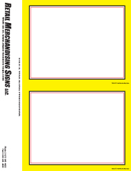 Retail PC Printable Laser Price Tags 5 1/2in x 7in Yellow Border