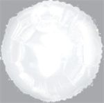 Balloons White Round Mylar 18in 5 pack