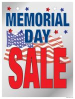 Window Poster 25in x 33in Memorial Day Sale