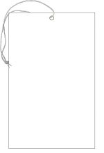 Blank String Tag 3 1/2x5 1/2 Blank White