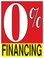 Retail Sale Signs Posters 0% Financing