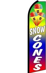 Feather Banner Flag 11.5' Snow Cones 3 cones