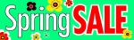 Seasonal Retail Sign Banners Spring Sale 5 flowers