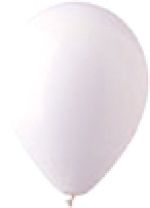 White Balloons, 12in Latex Helium Quality