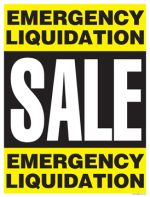 Retail Sale Signs Posters Emergency Liquidation