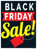 Seasonal Christmas Sale Signs Posters 22 x 28 Black Friday Sale