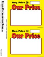 PC Printable Laser Price Tags 5 1/2 x 7 Our Price