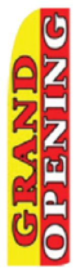 Feather Flag Banner 11.5' Grand Opening red/yellow