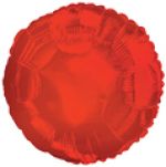 Balloon Round Red Mylar 18in 5 pack