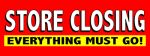 Retail Sale Banners 3' x 8' Store Closing Banner Everything Must Go