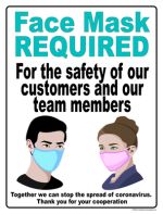 CDC Social Distancing Guidelines Business Sign Poster | 38" x 50" | Face Mask Required | Coronavirus Covid-19| Stop the Spread