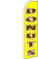 Feather Banner Flag 11.5' Donuts yellow