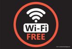 PLC517 | WI-FI FREE | Store Policy Card Sign | 6”x9” | 50pt thick card material