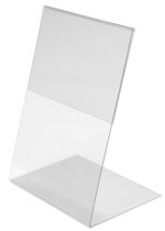 Sign Holder 5 1/2w x 7h (V) Vinyl Slant Table Top Stands