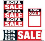 Furniture Retail Promotional Sign Mini Small and Large Kits 4 piece Sofa Sale