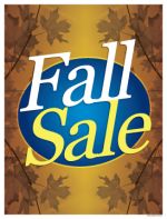 Seasonal Sale Signs Posters  Fall Sale brown