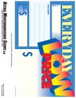 PC Printable Laser Price Tags 7 x 11 Everyday Low Price