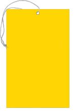 Elastic String Tag 3 1/2 x 5 1/2 Fluorescent Gold Yellow