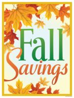 Window Poster 25in x 33in Fall Savings