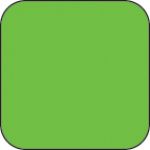 Fluorescent Label Blank Rectangle Green