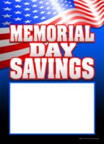 MEMORIAL DAY SALE TAGS SEASONAL CARDS SLOTTED 5x7