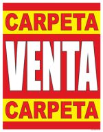 Carpeta Venta Carpeta SPANISH CARPET SALE Window Poster Sign 38x50