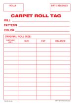 G60TUF Carpet Roll Inventory Tag Carpet Grommet 5in x 7in 100 pack