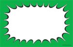 Price Cards/Sign Cards Blank Burst green/black