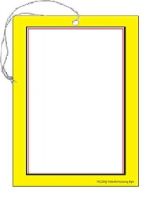 TYD203 Blank Border Price Tag Sign with hole and elastic String