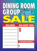 Slotted Sale Tags 5in x 7in Dining Room Group Sale...