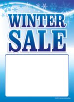 Seasonal Slotted Sale Tags 5in x 7in Winter Sale