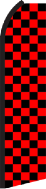 Feather Banner Flag 16' Kit Red Black Checker