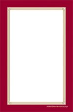 Unstrung Drilled Tag Border (maroon/gold)