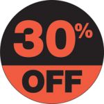 Fluorescent Labels Round 2in 30% Off 250 per roll