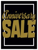 Sale Signs Posters Anniversary Sale black gold